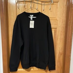 Essentials Men's Black Crewneck Sweater